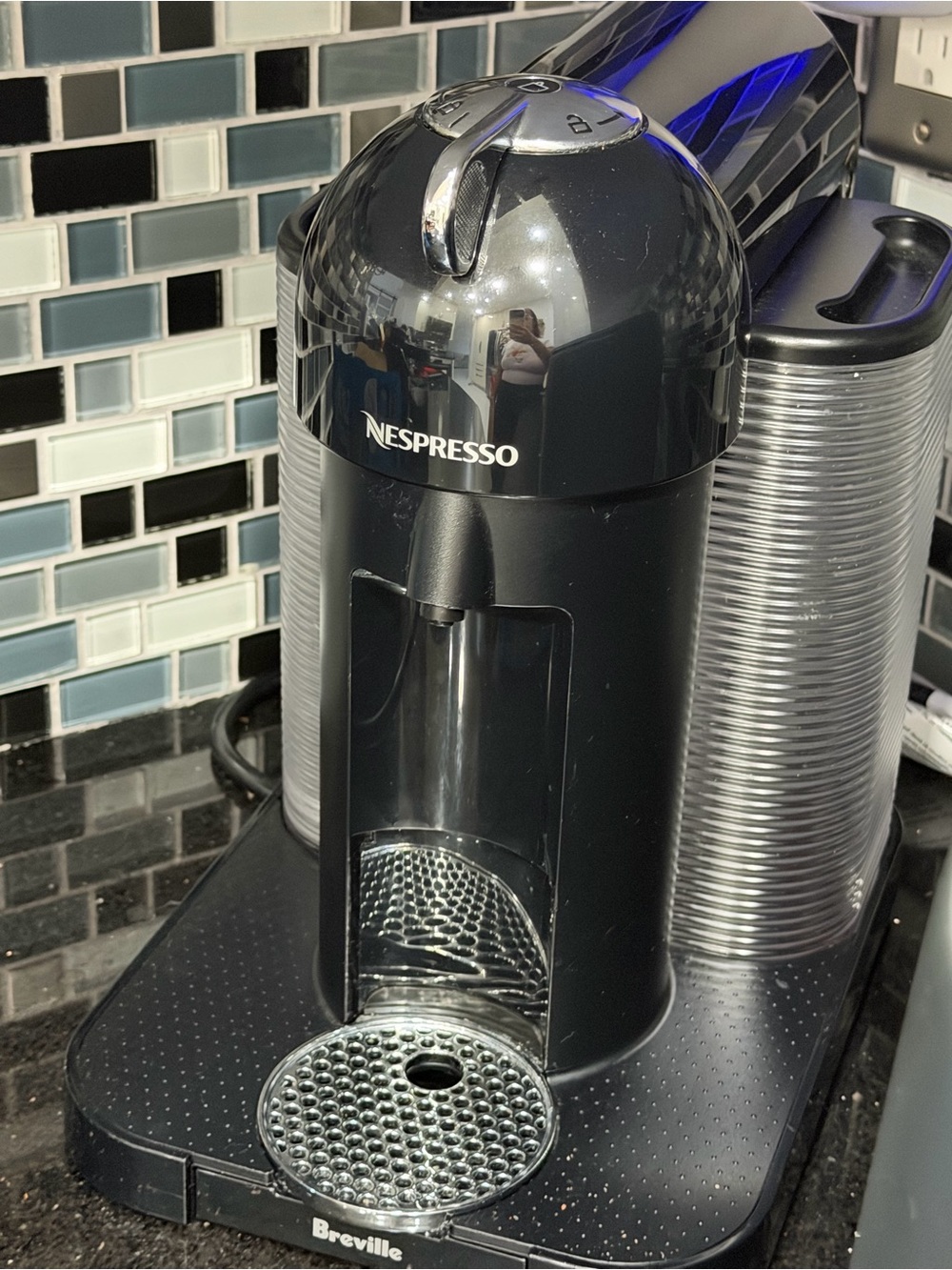 Nespresso Espresso Machine - Black with Silver Accents